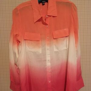 NWOT tricolored button-down shirt